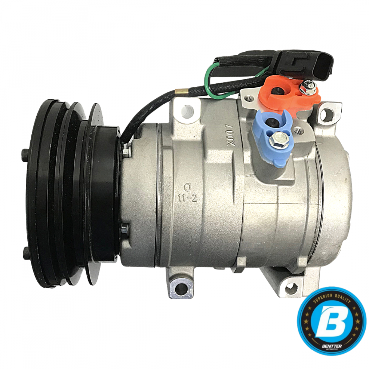 COMPRESSOR 10S17C TAPA PO CATERPILLAR 320C / D / KOMATSU ESCAVADEIRA POLIA 1V 24V 4FIX 